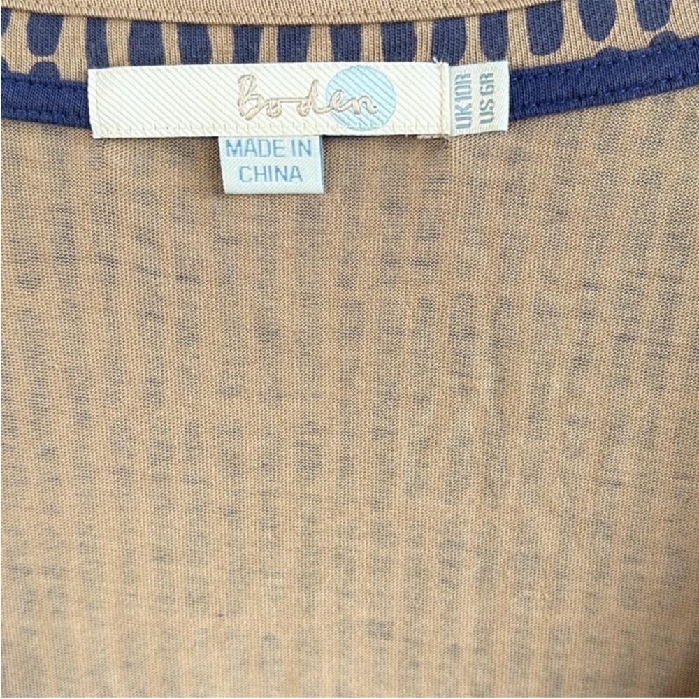 Like New Boden Patterned Jersey Dress Size 6 - Picture 6 of 7